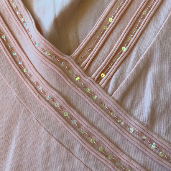 Size 24/26 Light orange Shirt with sequin and bead detail. - Picture 4 of 7